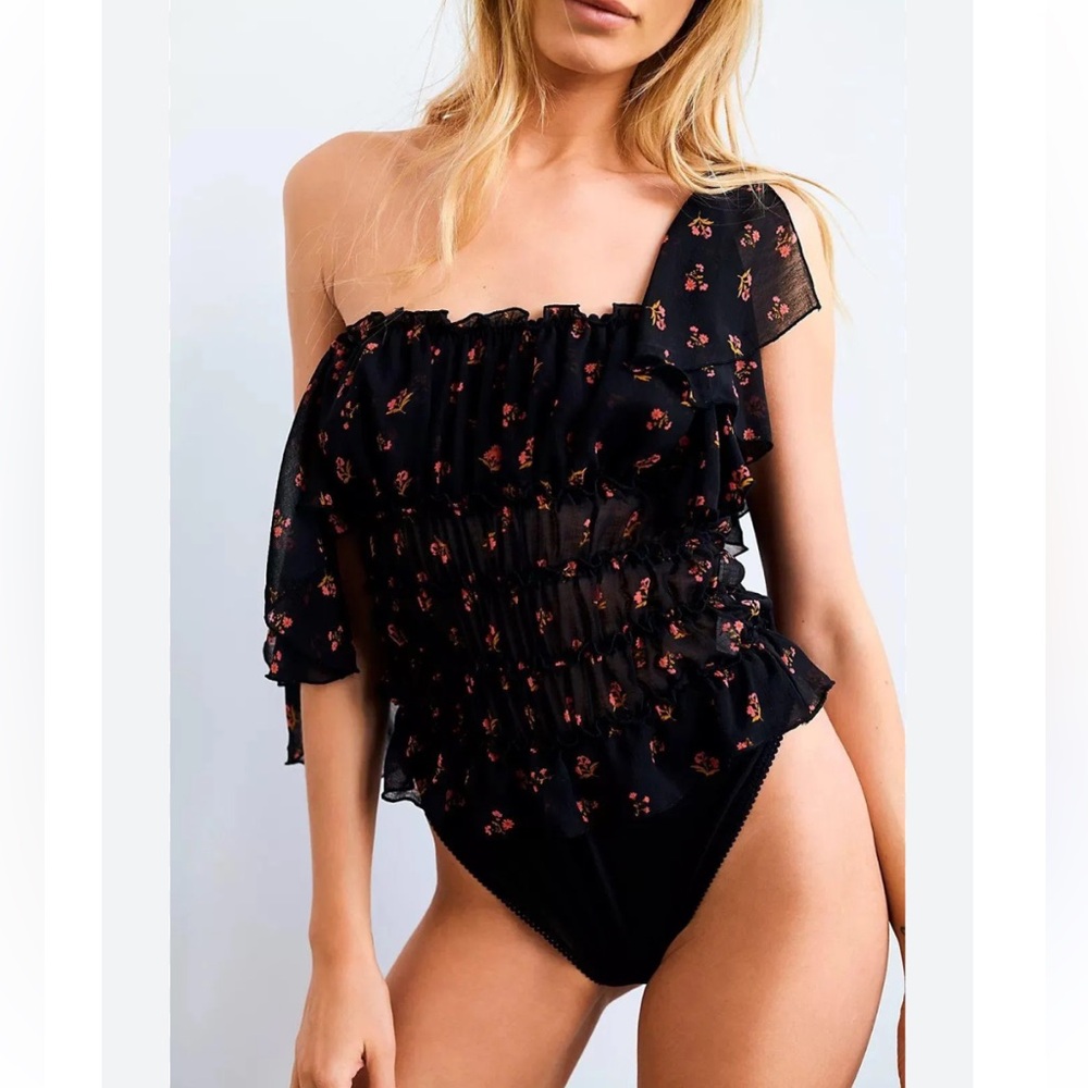 Free People Juliet Printed Bodysuit